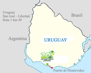 Uruguay free trade zone map